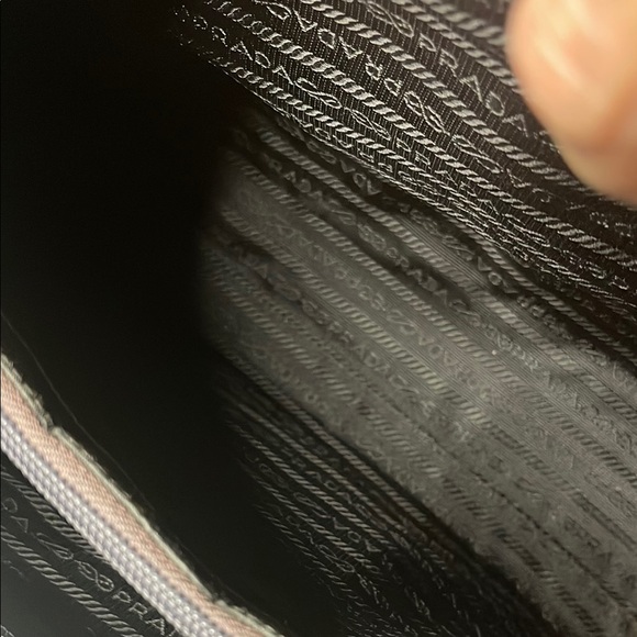 Prada -Tessuto Pecono- Dark Gray Nylon Tote Bag - Picture 13 of 16